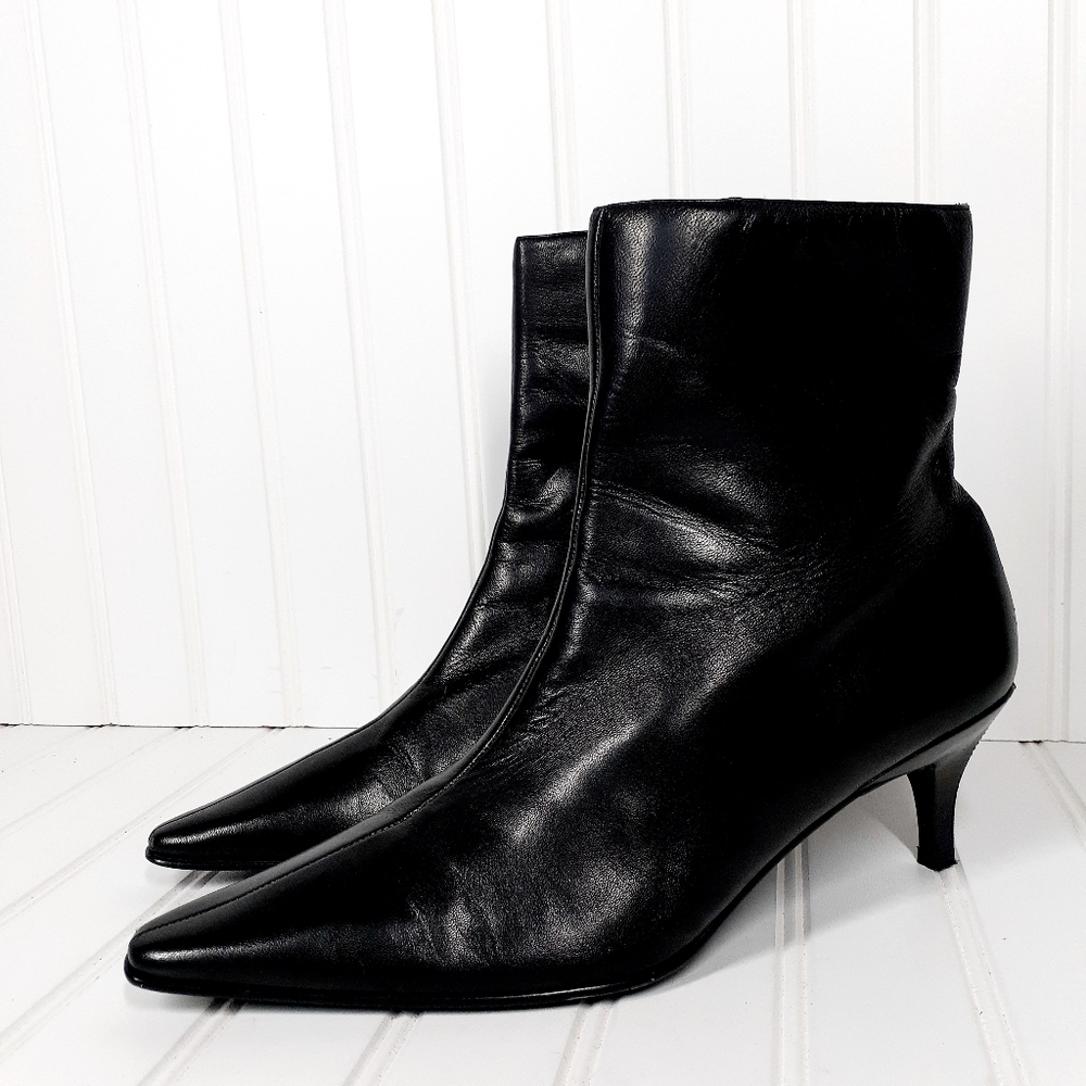 Anne Klein Black Ankle Boots